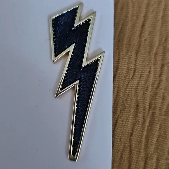 Mignonne Gavigan Black and Gold Lightning Earrings - Picture 4 of 4